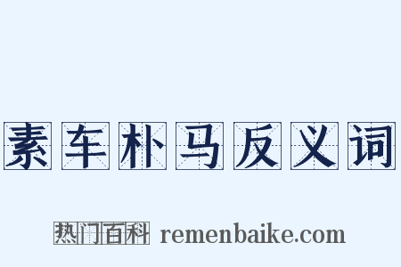 素车朴马反义词是什么意思的图片
